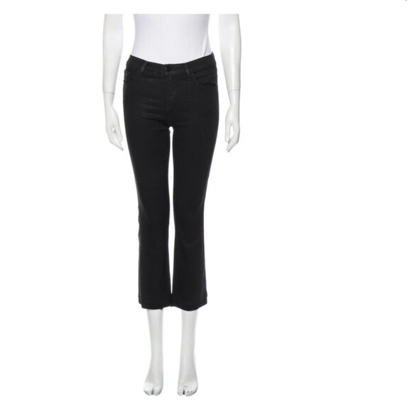 J Brand Mid-Rise Straight Leg Jeans (Black) - Picture 1 of 3